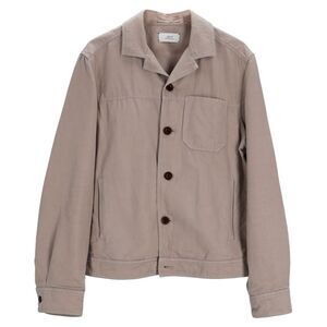 Mr P. Camp-Collar Garment-Dyed Jacket in Ecru Cotton